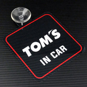 TOM'S Racing In Car Sign (Black Carbon)