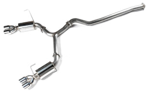 ETS Quiet Catback Exhaust Non Resonated Stainless Steel Tips 2015-2021 WRX / 2015-2021 STI