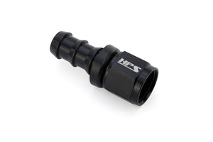HPS Performance Straight -4 Push-on Hose End to AN Female Aluminum Black