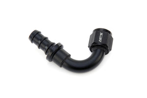 HPS Performance 120 Degree -4 Push-on Hose End to AN Female Aluminum Black
