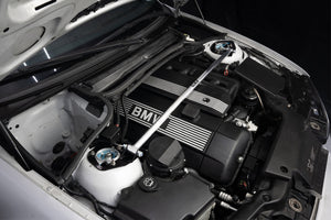 HPS Performance Aluminum Front Strut Tower Brace Bar, Black, 2022-2025 Subaru WRX