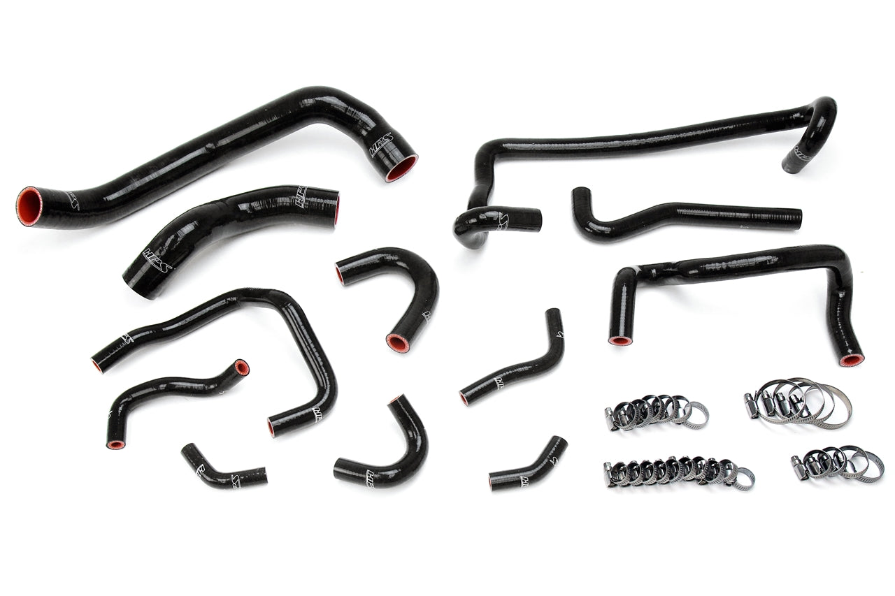 HPS Silicone Radiator and Heater Coolant Hose Kit Nissan 1989-1994 Skyline GTR R32 RB26DETT Twin Turbo Black 57-1782-BLK