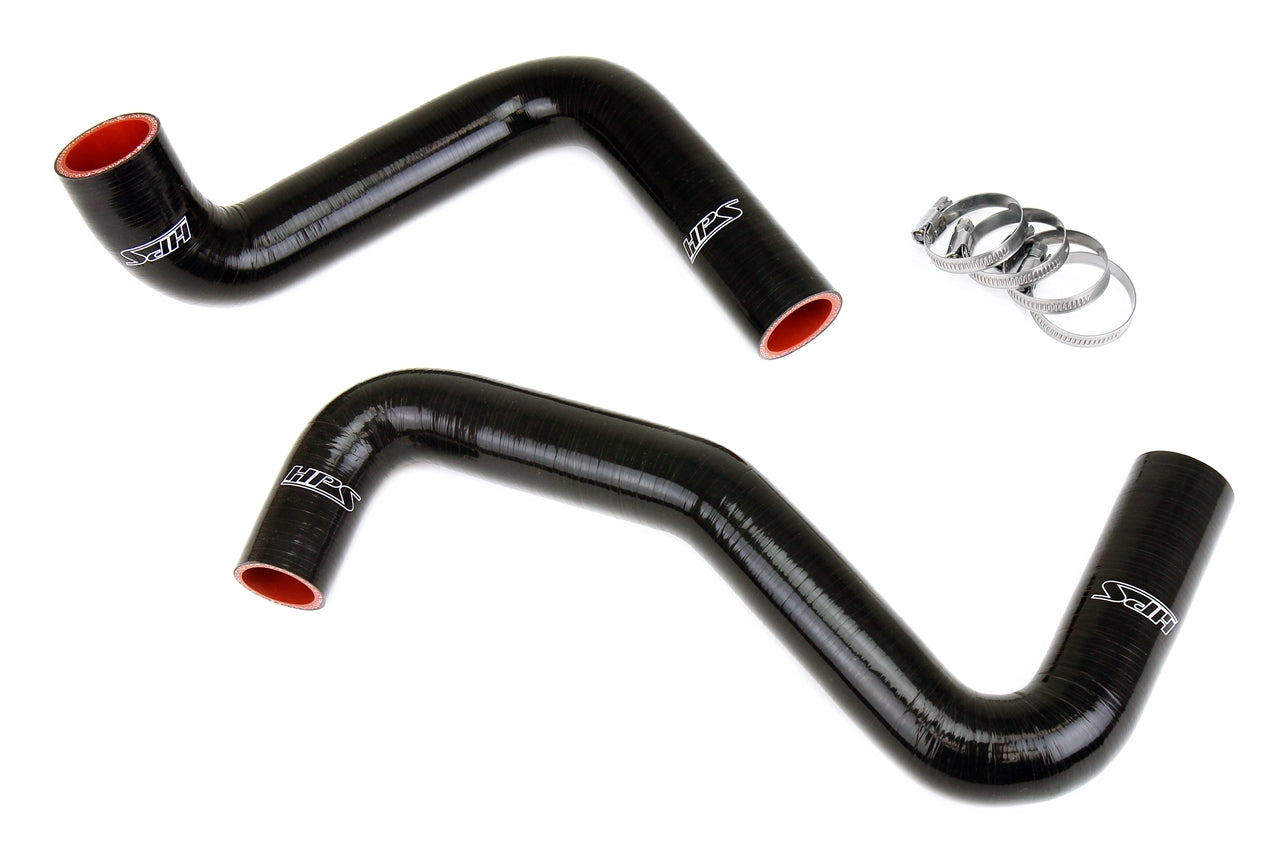 HPS Silicone Radiator Hose Kit Nissan 1989-1998 240SX with LS Swap LS1 water pump 9 o'clock thermostat SR20DET radiator Black 57-1956-BLK