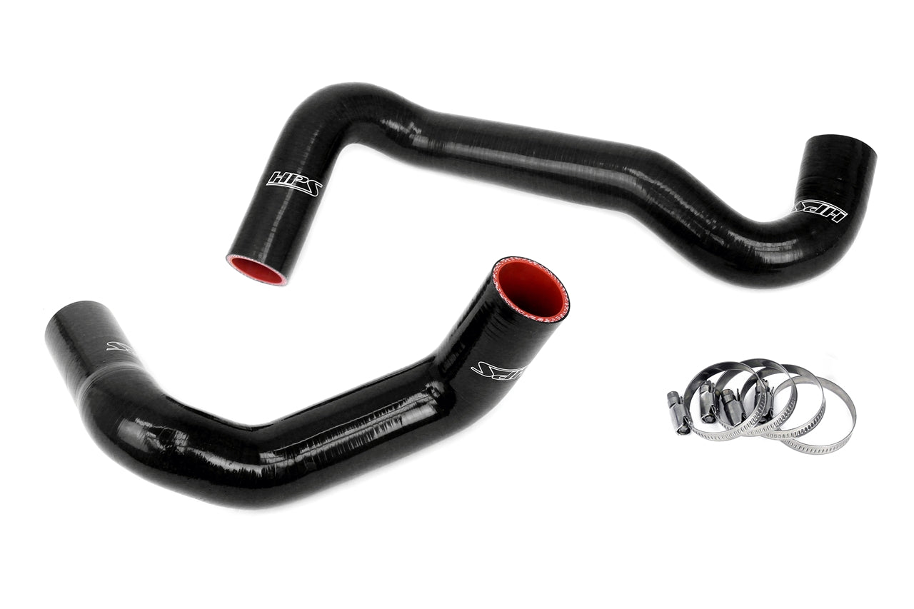 HPS Silicone Radiator Hose Kit Nissan 1989-1998 240SX with LS Swap LS3/LS7 water pump 8 o'clock thermostat KA24DE radiator Black 57-1991-BLK