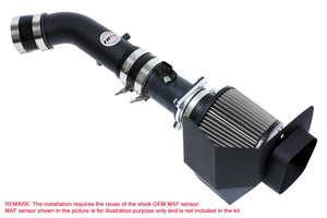 HPS Performance Air Intake Kit with Heat Shield Black 827-520WB