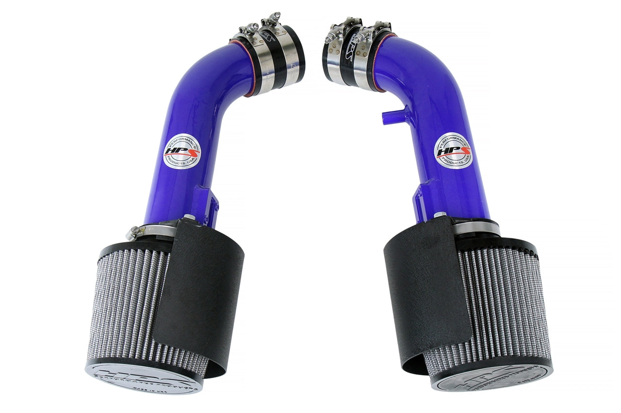 HPS Performance Air Intake Kit with Heat Shield Blue 827-706BL