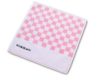 JDM Nissan Checkered Hand Towel Pink