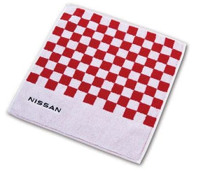 JDM Nissan Checkered Hand Towel Red