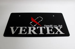 VERTEX  Laser Etched License Plate Covers (Black and Red)
