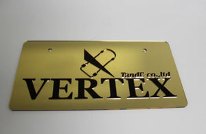 VERTEX  Laser Etched License Plate Covers (Gold)
