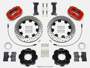 Wilwood Forged Dynalite Front Hat Kit 12.19in Drilled Red 2016-Up Mazda MX5 Miata w/ Lines