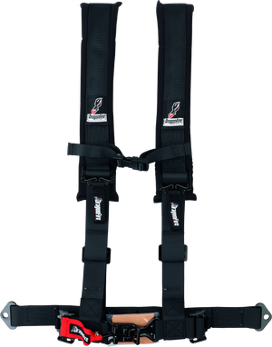 DragonFire Racing Harness- H-Style- 4-Point- 2in Buckle- Black