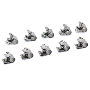 HPS #10 Stainless Steel Fuel Injection Hose Clamps 10pcs Pack 5/16 inch - 25/64 inch 8mm - 10mm