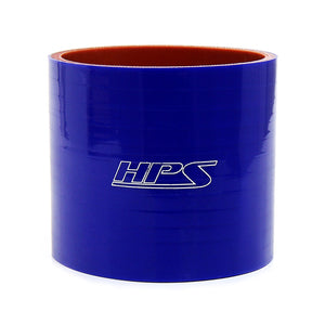 HPS 2-7/8 inch ID 3 inch Long High Temp 4-ply Reinforced Silicone Straight Coupler Hose Blue 73mm ID 76mm Length