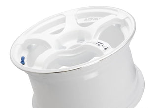 Advan TC4 18x9 +35 5-114.3 Racing White Metallic & Ring Wheel