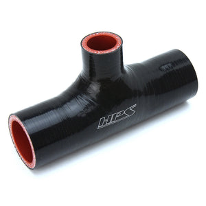 HPS 2.25 inch ID 1 inch ID branch Black Silicone Coupler Blow Off Valve T Hose Tee Adapter