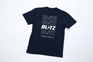 BLITZ Wire Logo T-Shirt Navy Blue