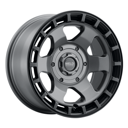 Weld Off-Road Ridge 17x9 - 6x135 / 6x139.7 BP - ET-12 - 106.1mm CB Satin Gunmetal Wheel (Black Ring)