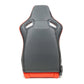 NRG Omega Reclinable Racing Seat (Pair) Red with Black Carbon Vinyl Back