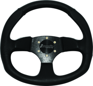 DragonFire Racing Steering Wheels - D-Shaped- Vinyl- Black- 0in offset