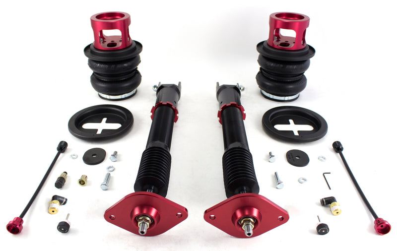 Air Lift Performance Rear Strut Kit tailored for the 2003-2007 Infiniti G35 and 2003-2008 Nissan 350Z, offering adjustable rear suspension for enhanced vehicle handling and a customizable stance.