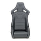 NRG Omega Reclinable Racing Seat (Pair) Black with Black Carbon Vinyl Back