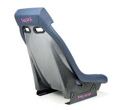 NRG GT Retro Bucket Seat - Yellow PVC Leather Yellow Stitching Off-White Fiberglass Back