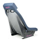 NRG GT Retro Bucket Seat -Gunmetal PVC Leather Gunmetal Stitching Multicolor Fiberglass Back Glitter