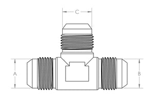 HPS Performance -12 Aluminum Tee Adapter Fitting