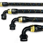 GReddy AN04 REUSABLE HOSE NYLON BRAIDED BLACK/GOLD/BLUE (PRICE PER FOOT)