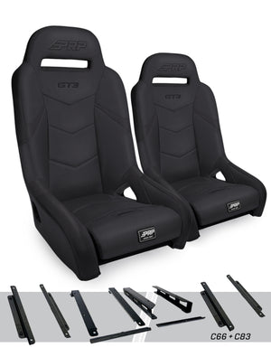 PRP Honda Talon GT3 Suspension Seats Kit (Pair) - Black