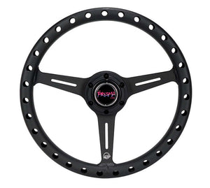 NRG Aluminum Steering Wheel 330mm - Extra Light - Ergonomic Grip - Anadized Black