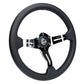 NRG Light Weight Gaming Steering Wheel - Splitz Chrome Silver Spokes Perforated Leather