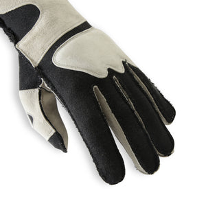 RaceQuip SFI-5 Gray/Black Small Outseam Angle Cut Glove