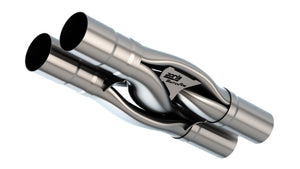 Borla Universal Hydroformed Switchfire X-Pipe 3in ID 3in OD Outlets W/O Notches