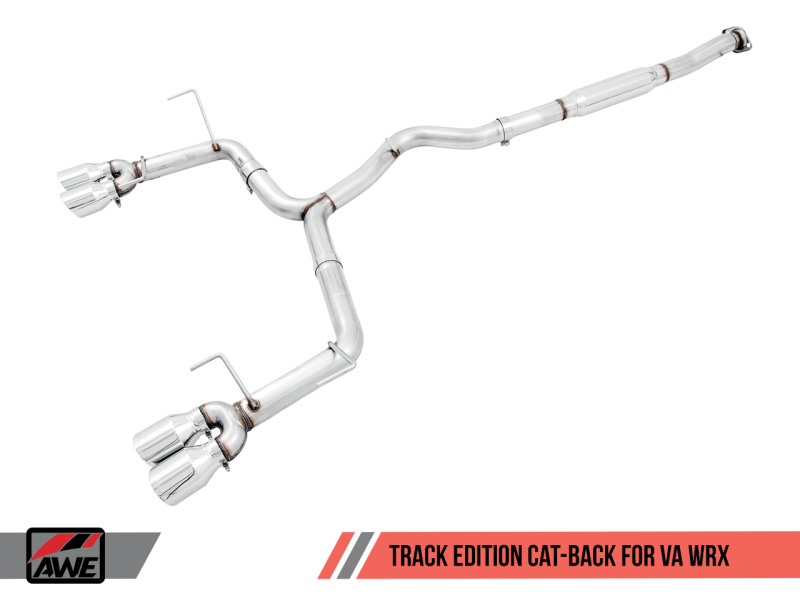 AWE Tuning Subaru WRX/STI VA/GV Sedan Track Edition Exhaust - Chrome Silver Tips (102mm)