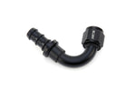 HPS Performance 120 Degree -8 Push-on Hose End to AN Female Aluminum Black