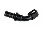 HPS Performance 60 Degree -10 Push-on Hose End to AN Female Aluminum Black