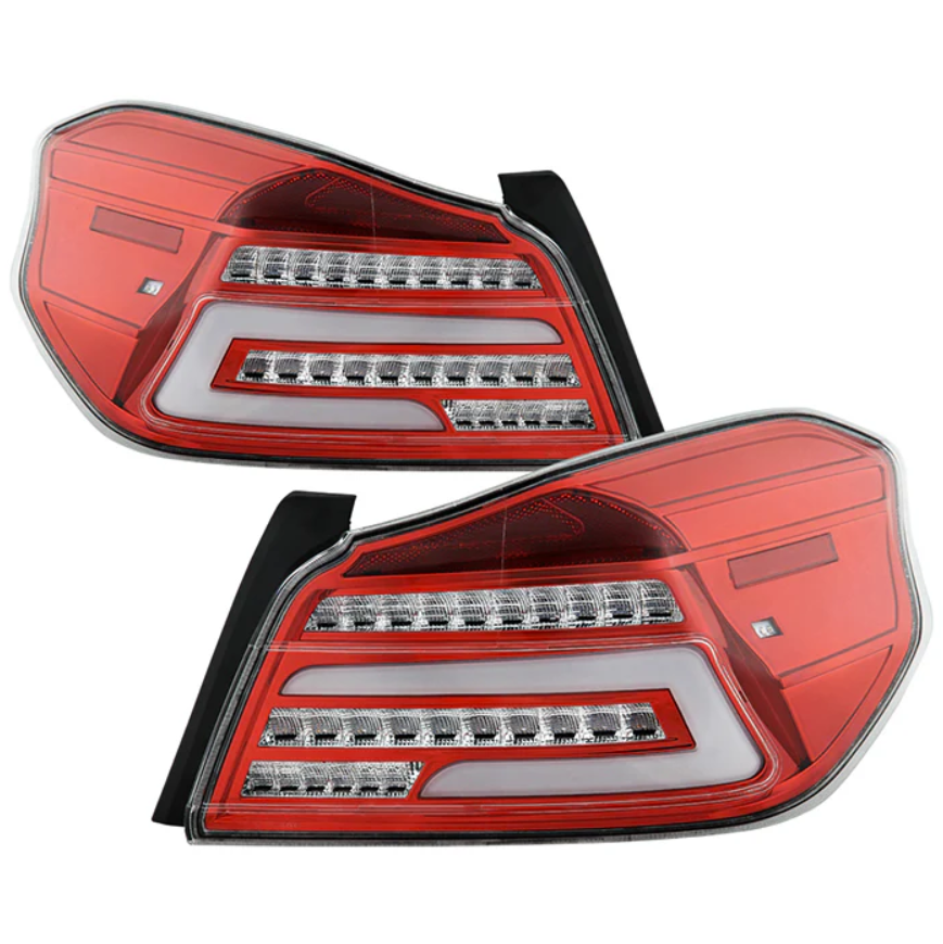 Spyder Light Bar LED Tail Lights - Red / Clear 2015-2021 Subaru WRX / 2015-2021 STI
