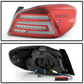 Spyder Light Bar LED Tail Lights - Red / Clear 2015-2021 Subaru WRX / 2015-2021 STI