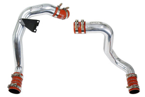 HPS Hot & Cold Side Charge Pipe with Orange CAC Hose Intercooler Boots Polished 17-105P