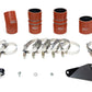 HPS Hot & Cold Side Charge Pipe with Orange CAC Hose Intercooler Boots, Black, 17-105WB