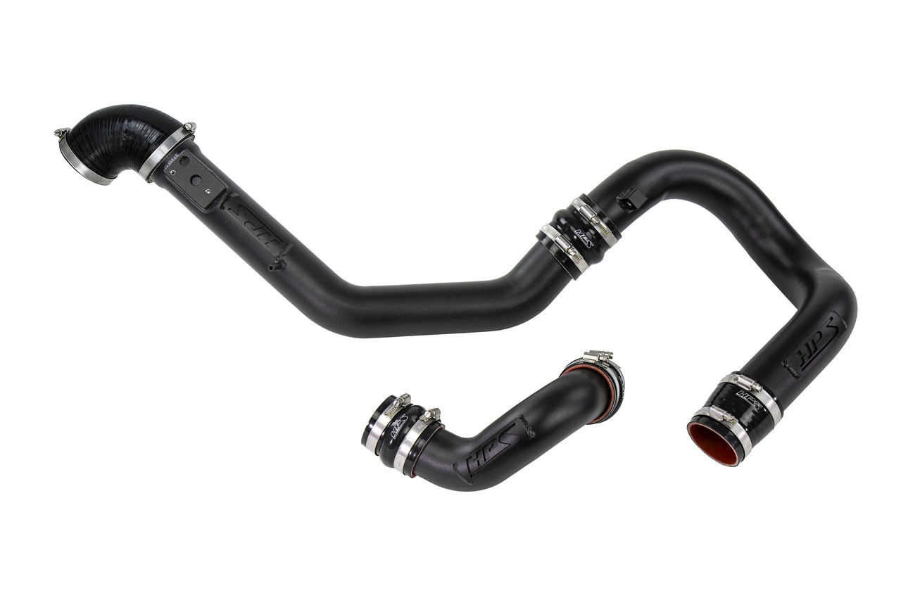 HPS Performance 3pcs Intercooler Charge Pipe Kit Cold and Hot Side Black 17-141WB