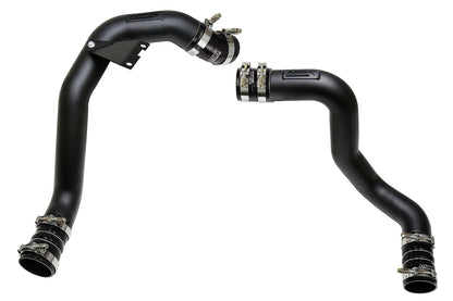 HPS Hot & Cold Side Charge Pipe with Black CAC Hose Intercooler Boots Black 17-145WB