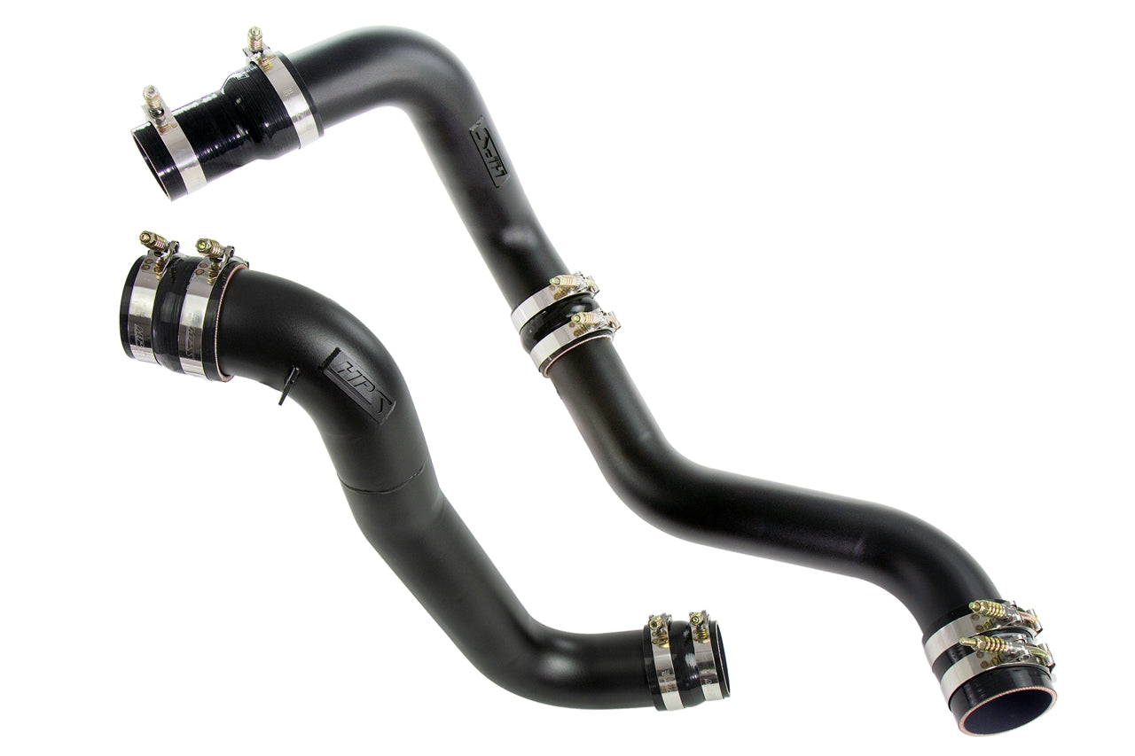HPS Performance Stainless Steel Intercooler Charge Pipe Kit Cold and Hot Side Black 17-150WB