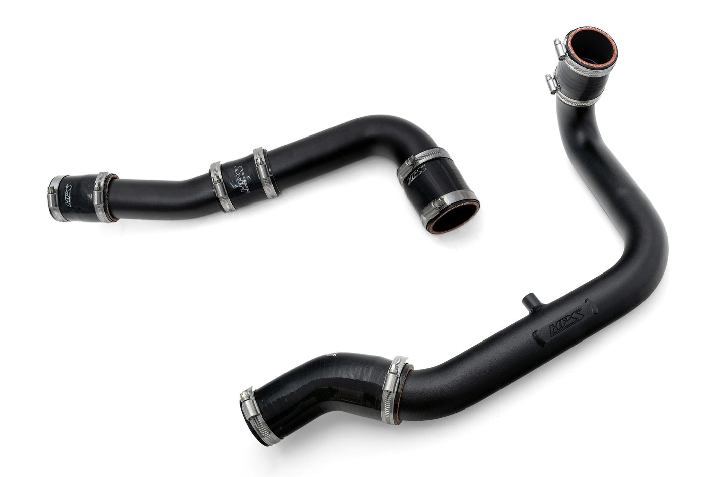 HPS Performance Intercooler Charge Pipe Kit Cold and Hot Side Black 17-153WB