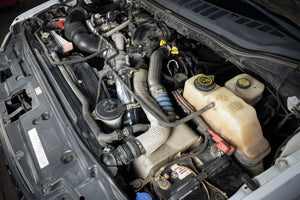 HPS Cold Side Charge Pipe with CAC Hose Intercooler Boot, Red, 17-154R