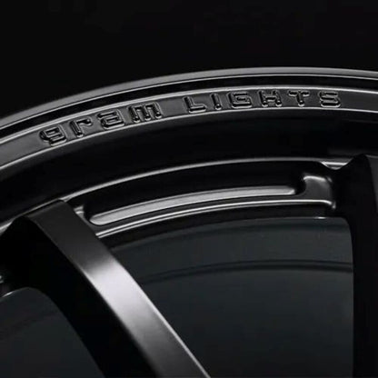 Gram Lights 57NR LIMITED II 18x9.5 +38 5-100 Semigloss Black Wheel w/ Black Cap/Stickers/Air Valve