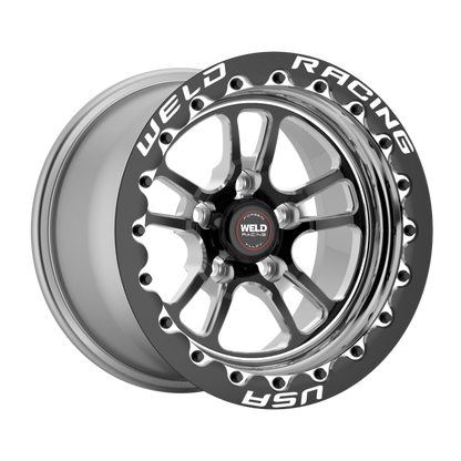 Weld S70 RT-S 15x11in / 5x115 BP / 6.5in. BS - Black Center - Polished Shell Wheel