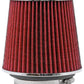 K&N Universal Air Filter Chrome Round Tapered Red - 4in Flange ID x 1.125in Flange Length x 5.5in H